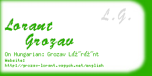 lorant grozav business card